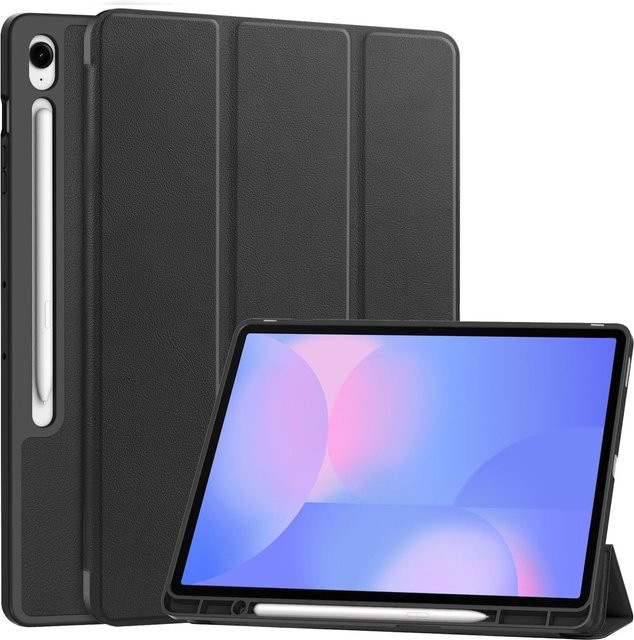 Samsung Galaxy Tab S10 FE Plus Smart Case Hülle mit Wake Up Funktion in Schwarz - Bild 1