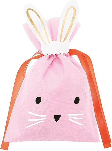 Rico Design Paper Poetry Geschenktüte Hase in Rosa, B: 20 cm, H: 30 cm - Bild 1