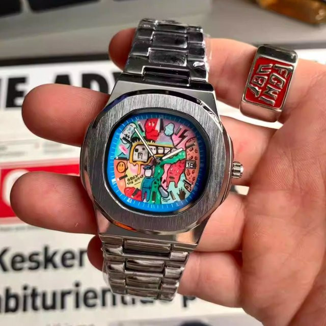 STARPERISH Armbanduhr, Quarz, Edelstahl, Eckig, Blau, Herren - Bild 1