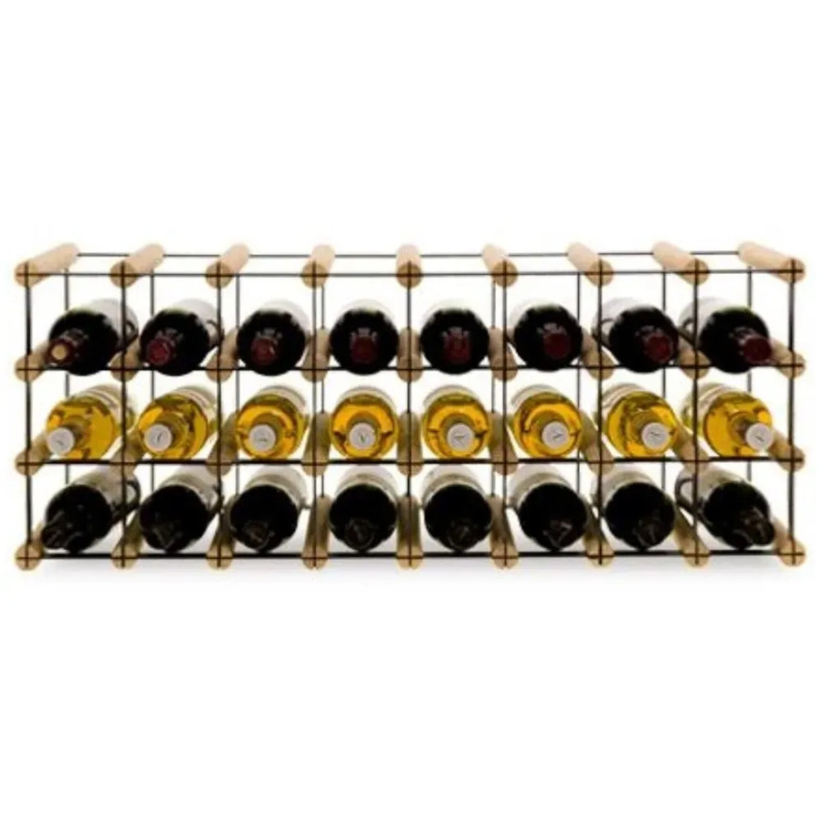 PROREGAL Modulares Weinregal Vinotega Mod Metal aus massivem Kiefernholz in Natur/Braun, H x B x T: 32,5 x 82,5 x 24,5 cm - Bild 2