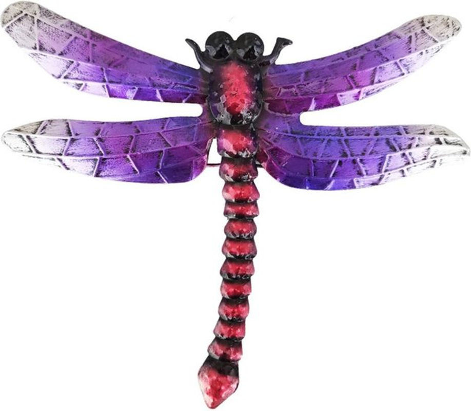 CosyHome Wandhaken Libelle aus Metall in Lila für Garten und Haus - Bild 1