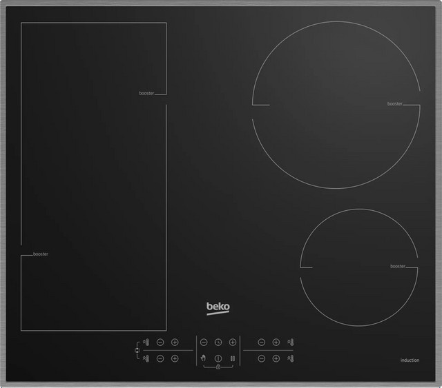 Beko HII64200FMTX Autark-Induktionskochfeld in Edelstahl und Schwarz - Bild 1