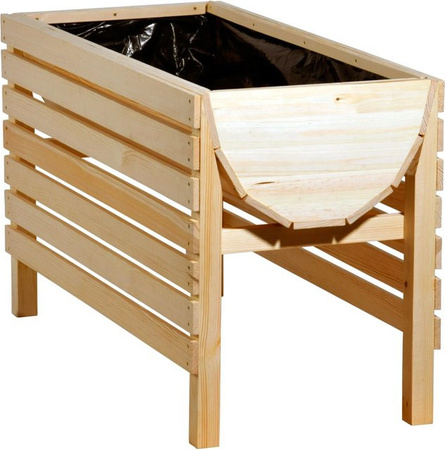 Dobar Natur Hochbeet aus Kiefernholz inklusive Pflanzfolie B/T/H: 100 x 60 x 45 cm