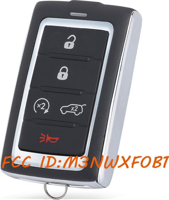 DIYKEY M3NWXF0B1 Fernbedienung Auto Schlüsselanhänger in Schwarz für Jeep Grand Wagoneer Cherokee L 2021-2024 68377534AB - Bild 1