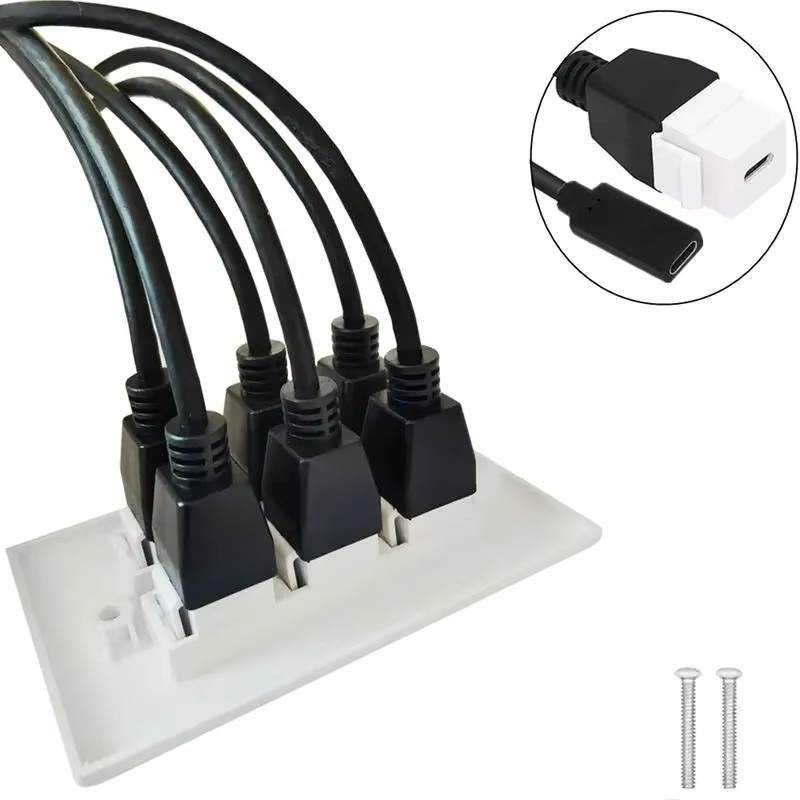 MACDOT USB Typ-C Panel Buchse mit Schnalle, 10 Gbit/s USB 3.1 Anschluss, B/H: 70 x 115 mm - Bild 2