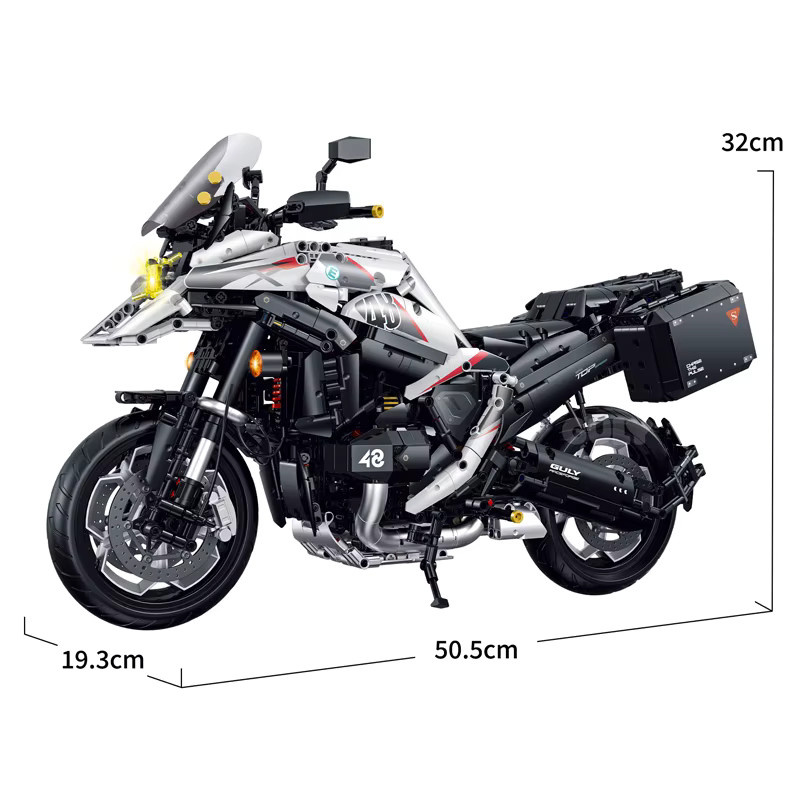 GULY Technischer 1:5 Motorrad R1300GS, Baustein-Modell Bausatz, ab 8 Jahren - Bild 4