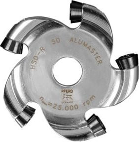 PFERD ALUMASTER Hochleistungsfrässcheibe HICOAT für die Aluminiumbearbeitung, Farbe: Silber, Durchmesser: 49 mm, Arbeitslänge: 8 mm - Bild 1