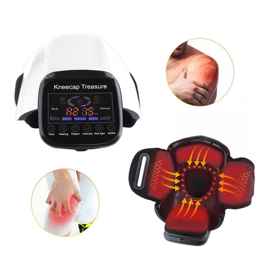 Infrarotbeheiztes Kniemassagegerät, elektrisches Luftdruck-Kniepolster, weiß - Bild 2