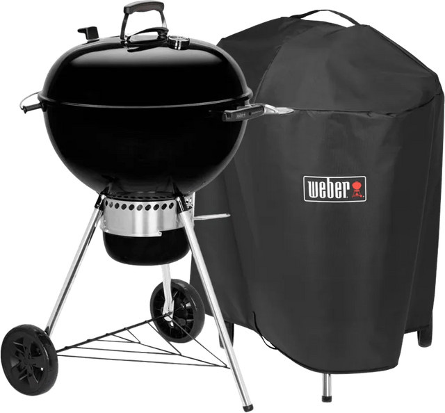 Weber Master-Touch GBS E-5750 Holzkohlegrill in Schwarz inklusive Weber Premium Grillabdeckung Durchmesser: 57 cm - Bild 1