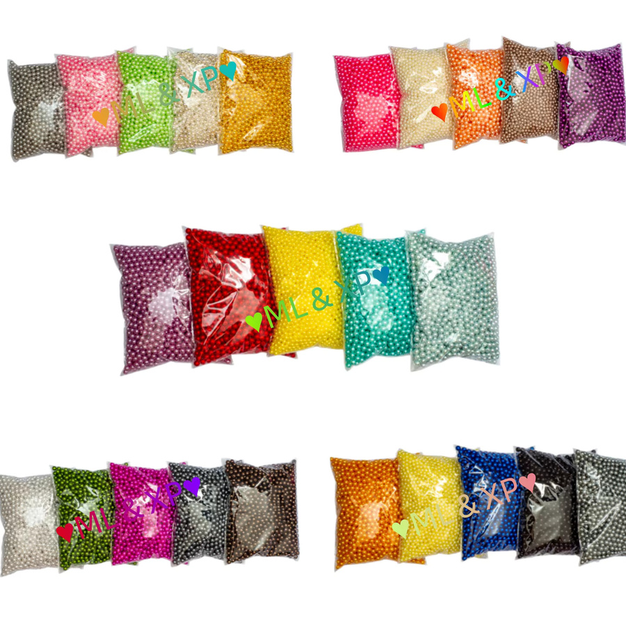 Imitationsperlen, rund, 3 mm-16 mm, black, multicolour, Damen - Bild 3