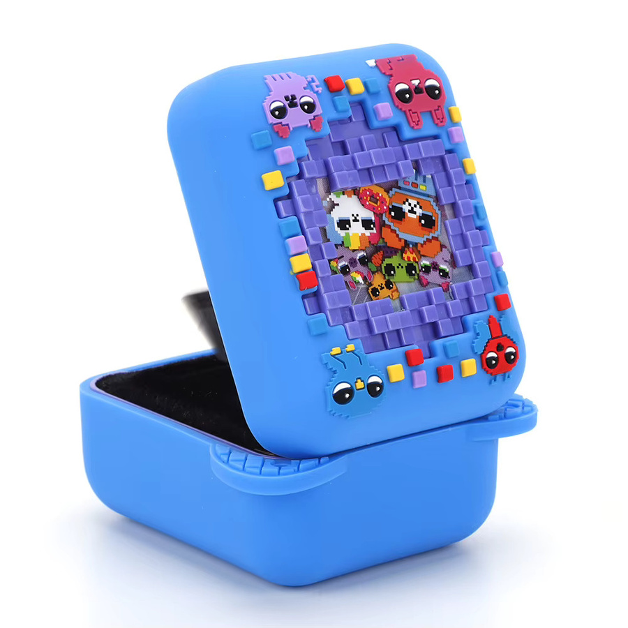 Stoßfeste 3D-Tierdruck Silikonhülle in Blau für dein Bitzee Virtual Electronic Pet - Bild 4