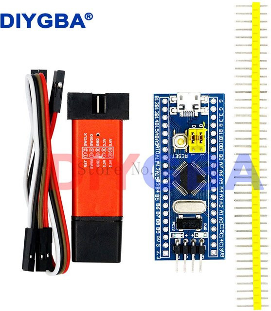STMicroelectronics STM32F103C8T6 ARM STM32 Minimum System Development Board Modul mit ST-Link V2 Mini Simulator und Programmer - Bild 1