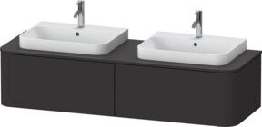Duravit Waschtischunterschrank Happy D.2 Plus mit 1 Auszug, Farbe Graphit Matt, B: 160 cm, T: 35,4 cm, H: 55 cm - Bild 1