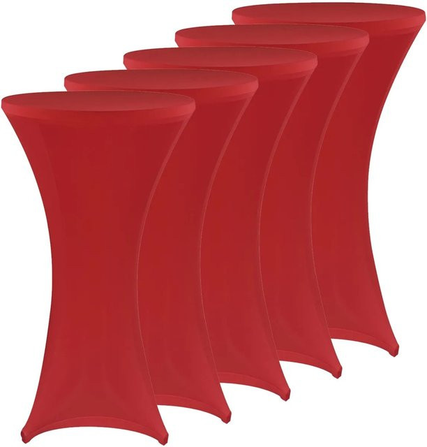 NYVI Stehtischhusse NYVIGala 5er Set Rot Elastische Stretchhusse für Stehtische und Bistrotische Durchmesser: 60-65 cm - Bild 2