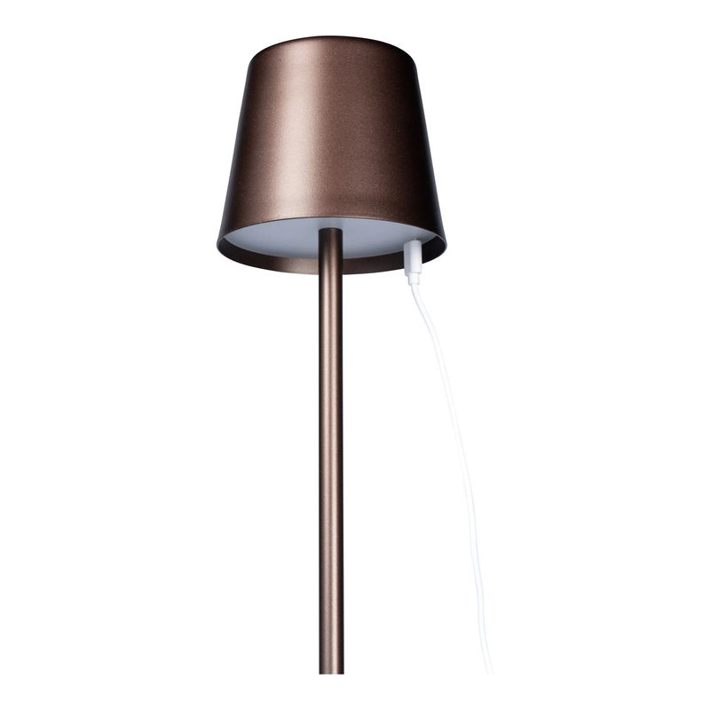 Dimmbare LED-Tischlampe genialo in Braun mit Touch-Funktion und USB-Anschluss im minimalistischen Metalldesign - Bild 2