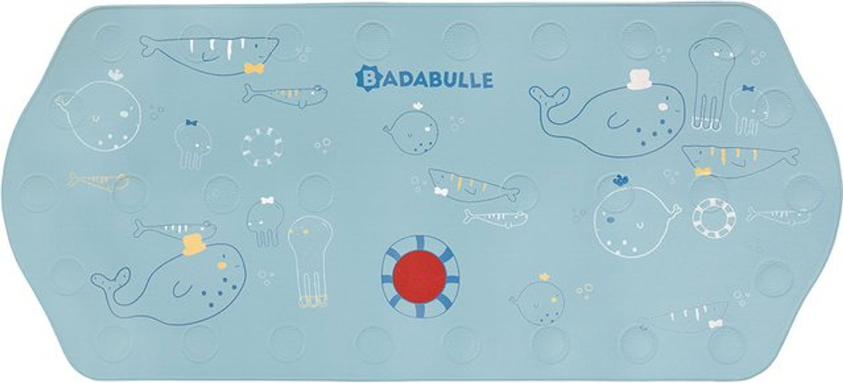 Badabulle XXL Badematte Meerestiere in Blau mit integriertem Thermometer, B: 91 cm, L: 40 cm - Bild 2