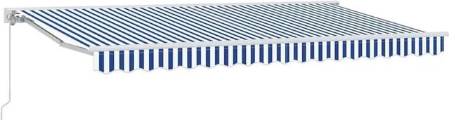 vidaXL Einziehbare Markise Blau und Weiß B/T/H: 400 x 200 x 165 cm - Bild 1