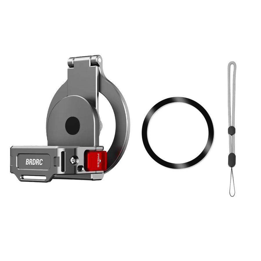BRDRC Magnetischer Telefonhalter und Erweiterungsadapterkäfig für DJI Pocket 3 in Schwarz - Bild 7