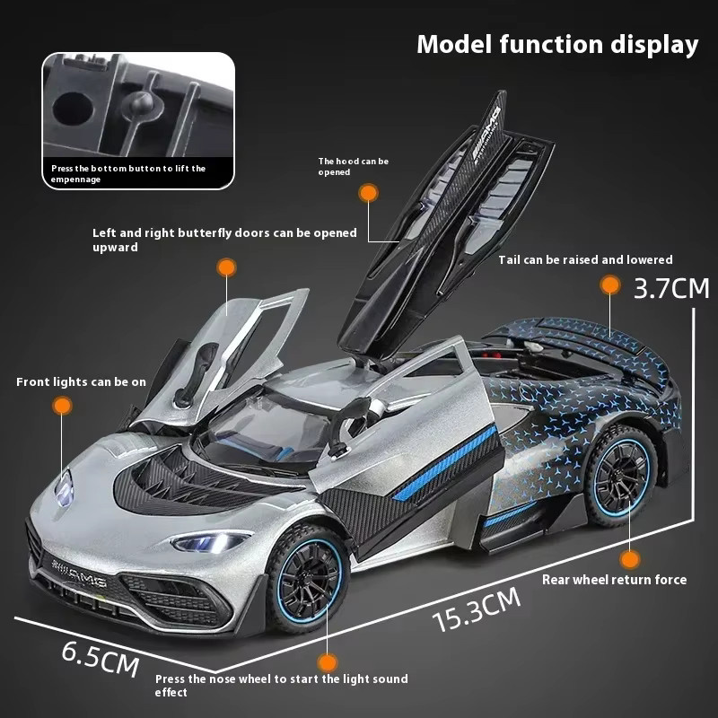MAKEDA Mercedes-Benz AMG ONE Supercar, Modell Auto, 1:32, Metall, mit Licht und Sound - Bild 3