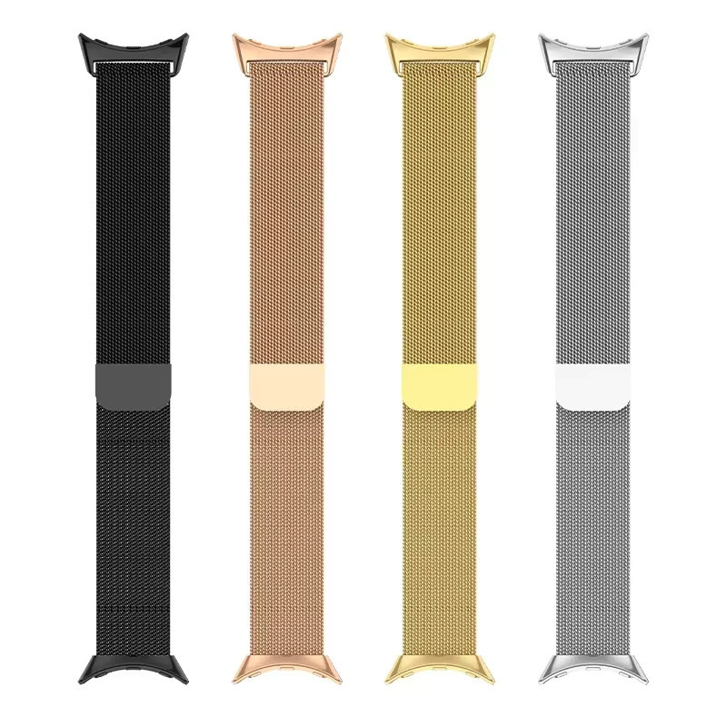 Milanaise-Armband Edelstahl, Schwarz, für Google Pixel Watch 3 41 mm - Bild 3