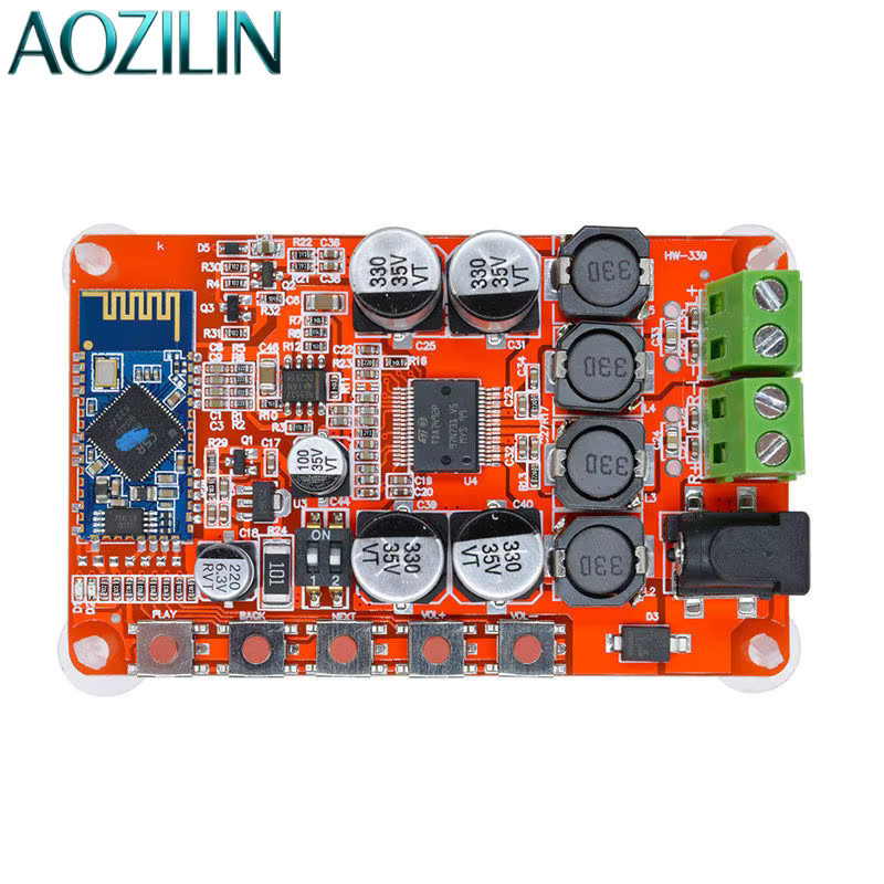 AOZILIN TDA7492P Bluetooth-Verstärkerplatine mit CSR4.0 Digitalem Audio-Empfänger, 2x50W, Rot - Bild 3