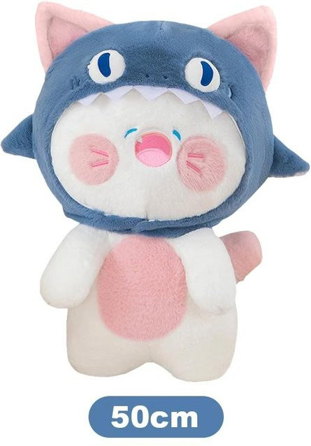 Yiran toy Kawaii Haifisch Katze Plüschtier, mit abnehmbarem Hut - Bild 1