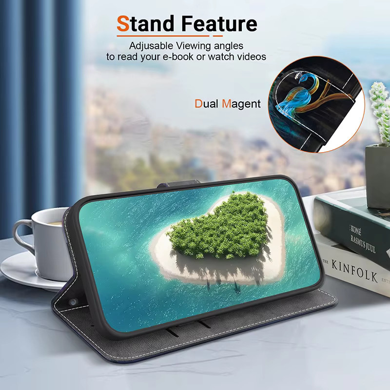 Leder Handyhülle mit Kartenfach für Samsung Galaxy A73 A72 A71 A51 A20 A30 A40 A50 A30S A70 A70S A31 A41 4G 5G als Brieftasche - Bild 3