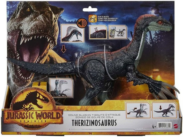 Mattel Jurassic World Sound Slashin' Slasher Therizinosaurus Dino, mit Geräuschen, ab 4 Jahren - Bild 1