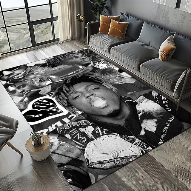 Rutschfester Teppich Juice WRLD 999 Legende Rapper Design von ChenYing01, Mehrfarbig, B/B: 60 x 90 cm - Bild 1