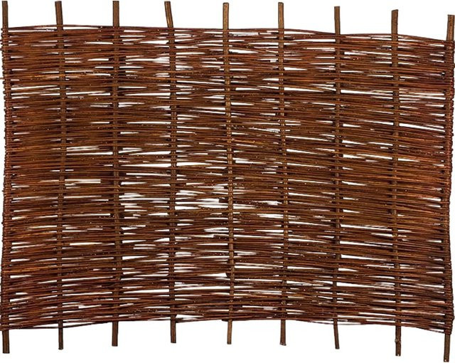 T & J Weidengeflechtzaun Aso Sichtschutz aus Weiden Haselnuss und Kiefer braun B: 180 cm, H: 120 cm, mit Öl behandelt - Bild 1