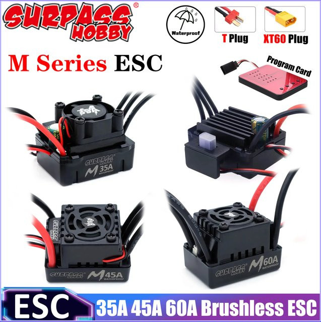 Surpass Hobby M Serie Wasserdichter bürstenloser Regler, XT60 Stecker - Bild 1