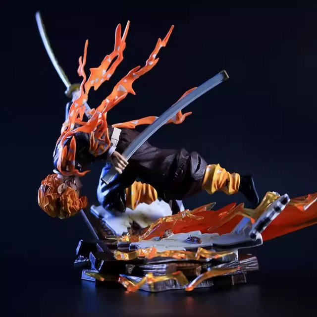 Bandai Demon Slayer Agatsuma Zenitsu Feuer-Gott-Actionfigur, PVC-Statue, 28cm - Bild 1