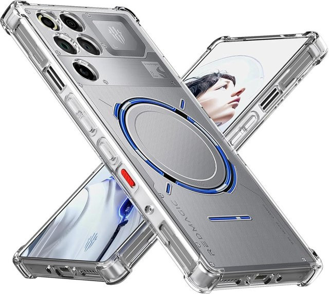Stoßfeste Bumper Schutzhülle für ZTE Nubia Red Magic 11 Pro, 10 Pro, 9 Pro und 11 Pro+ in Transparent - Bild 1