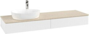V&B Waschtischunterschrank Antao mit Frontstruktur in Weiß, Wandmontage, B/T: 160 x 50 cm - Bild 1