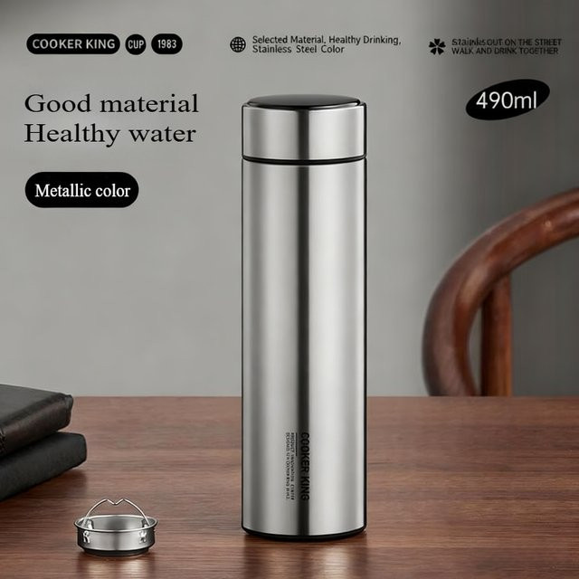 COOKER KING Yun Dao Serie Edelstahl-Vakuumbecher Teetasse in Silber, 490 ml - Bild 1