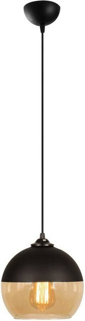 Opviq Pendelleuchte Camini in Schwarz und Honig aus Metall mit E27 Fassung, Höhe: 116 cm, Breite: 20 cm, Tiefe: 20 cm - Bild 1