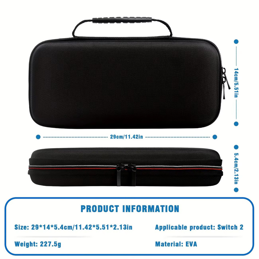 LOKPAD Hartschalen-Tragetasche für Nintendo Switch 2 in Schwarz - Bild 4