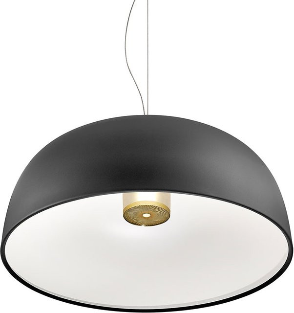Lumina Tia 600 LED-Pendelleuchte in Schwarz matt, dimmbar, modern und rund aus Aluminium und Glas - Bild 1