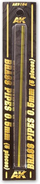 AK Interactive Brass Pipes, 5-teiliges Set, Gelb, Metall - Bild 1