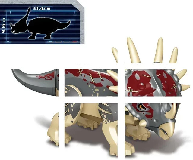 Dinosaurier Bausteine, Kunststoff - Bild 1