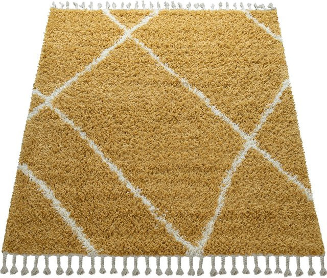 Teppich Helinia in Gelb mit Gestein-Design, pflegeleicht und fußbodenheizungsgeeignet, B/T: 140 x 200 cm - Bild 1