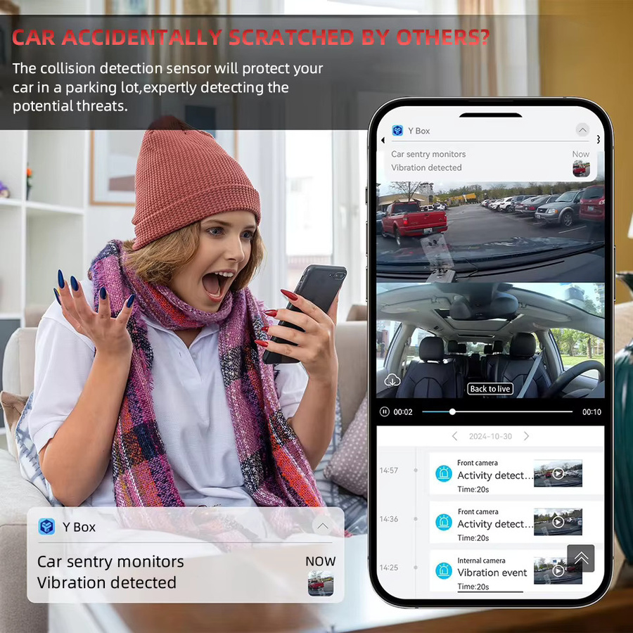 E-ACE 4G LTE DashCam mit GPS Tracking und Live-View für Vorne und Innen in Schwarz - Bild 5