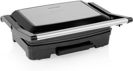 Princess Kompakt Kontaktgrill in Schwarz und Silber aus Edelstahl mit 750 W und Überhitzungsschutz - Bild 1