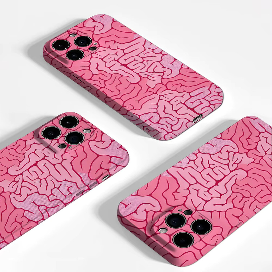 Aurea Case Matte Bumper MagSafe kompatible stoßfeste Hartschalen-Hülle für iPhone mit rosa Maserung - Bild 3