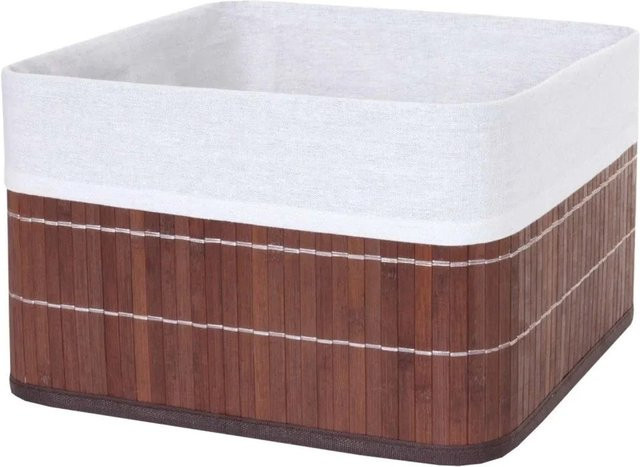 2er-Set MCW Aufbewahrungskorb C21 aus Bambus in Braun, B/T/H: 33 x 33 x 23 cm - Bild 2