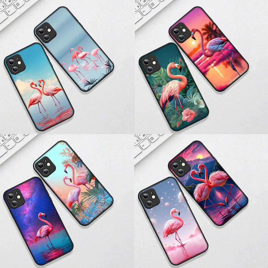 Handyhülle Flamingo und Blumen Design für Samsung Galaxy A56 5G A55 A53 A52 A36 A33 A32 A31 A30 A26 A20 A14 A12 A10 in Multicolour - Bild 3