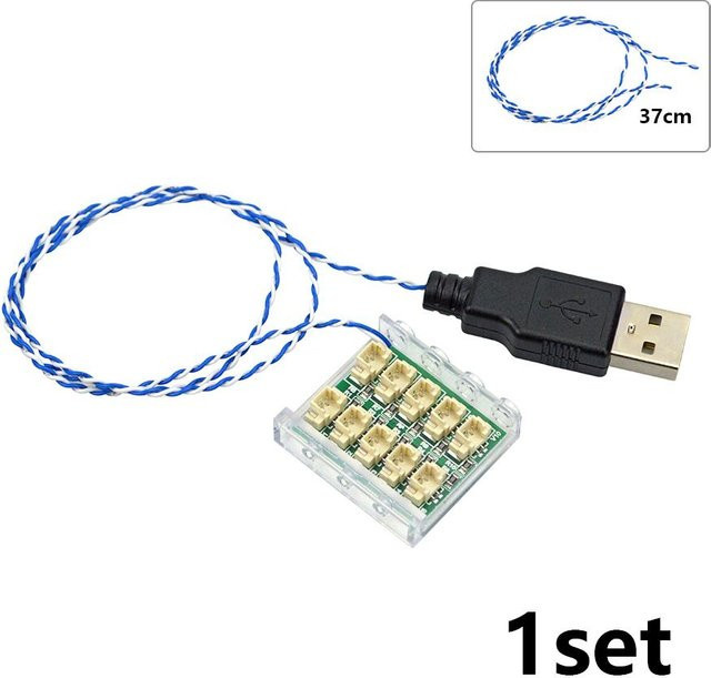 Linyi toy car LED-Licht Baustein, USB 5-in-1 Hub, Bluetooth-Steuerung, ab 3 Jahren - Bild 1