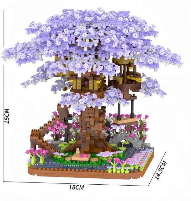 Linyi toy Kirsche Blüte Baum, Bausteine, Natur, Bunt / Mehrfarbig - Bild 1