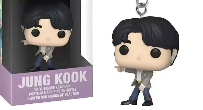 Bandai BTS Jungkook Jin V Taehyung Pocket Pop Schlüsselanhänger Vinyl-Figuren, Set / Bundle - Bild 2
