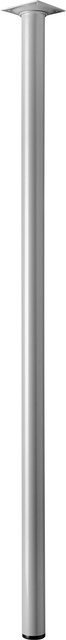Hettich Tischbein Aluminium-Optik Silber Matt, Höhe: 80 cm, Durchmesser: 3 cm - Bild 1